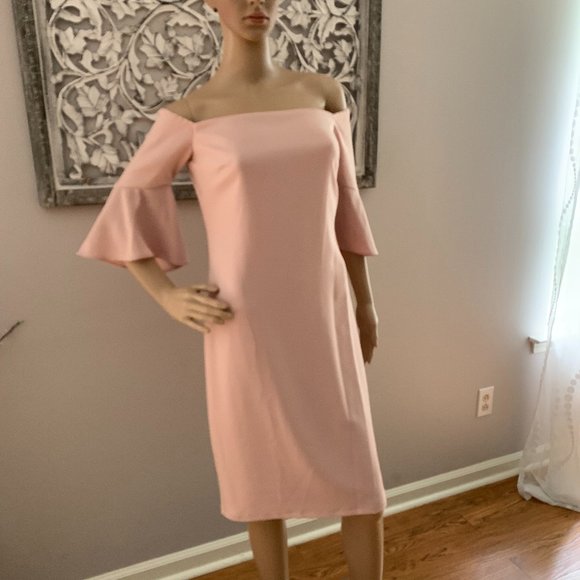 NWT LAUNDRY BY SHELLI SEGAL Blush Cocktail Dress - Picture 4 of 7